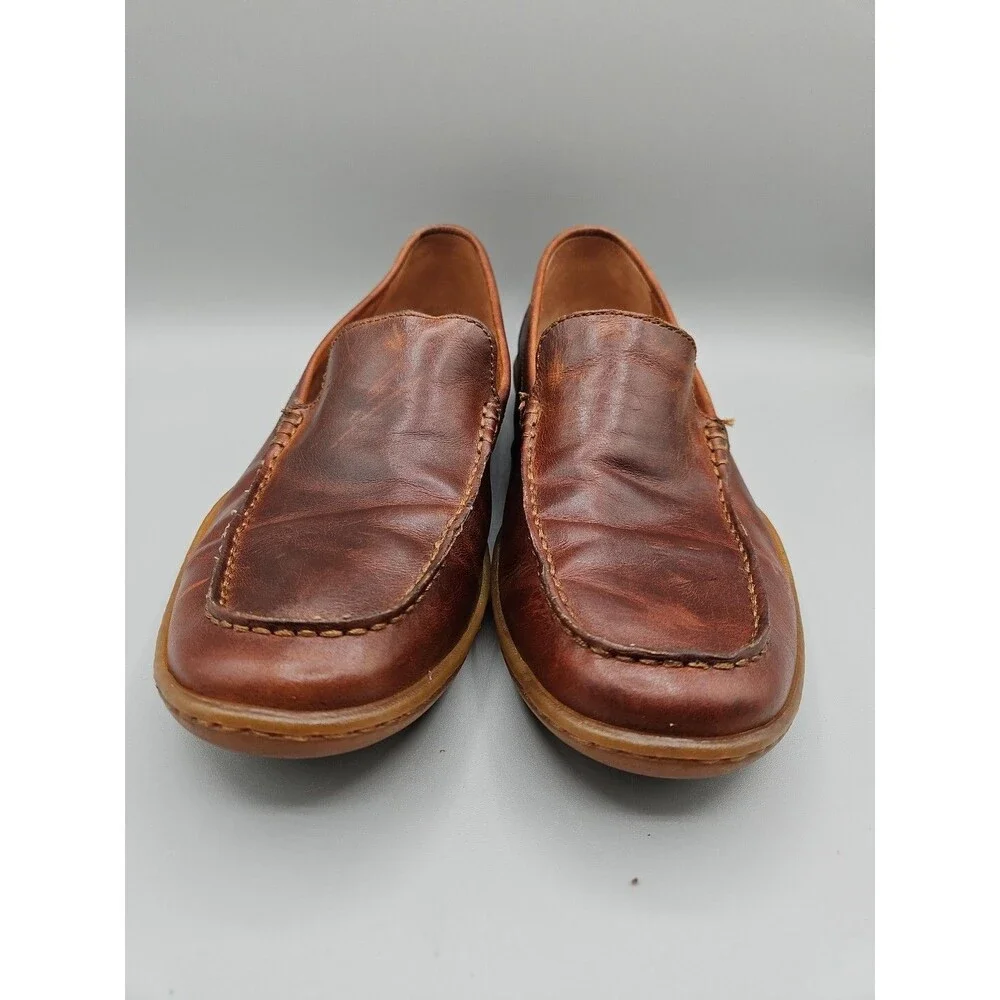 Born Men's Harmon Cymbal Leather Slip-on Shoes Size 9 H02416 Brown